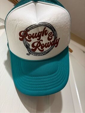 OTTO Teal Mesh Trucker Hat with Black Label